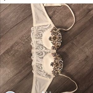 White jeweled bralette